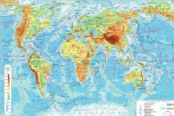 Крупная карта мира со странами на весь экран Политическая карта